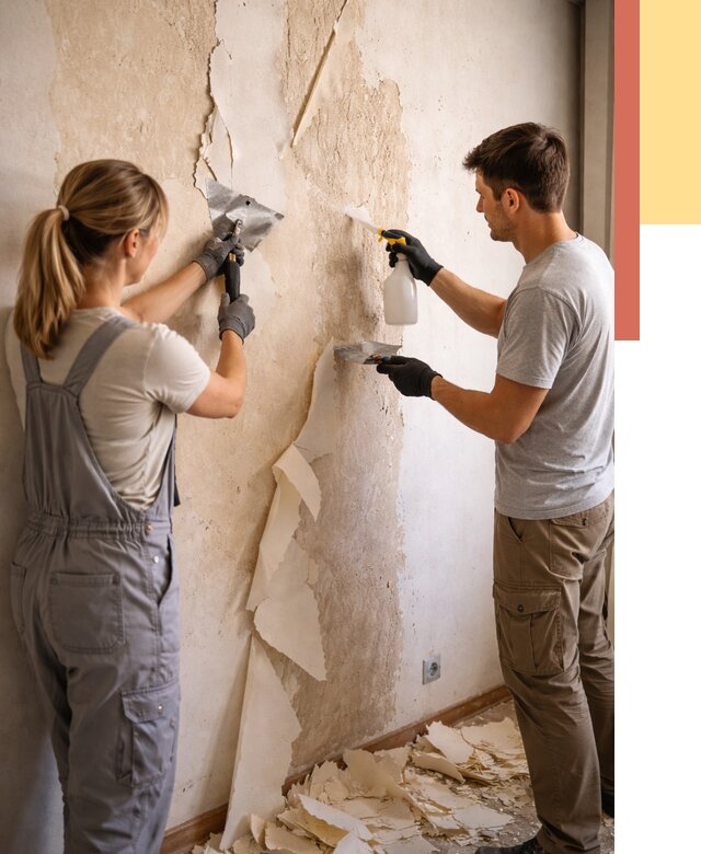 Снятие старых обоев в Реже от 5750 руб. под ключ недорого | ОТДЕЛОЧНИК-Реж