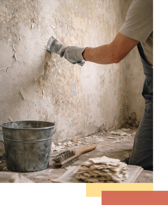 Удаление старой краски со стен в Реже качественно и быстро