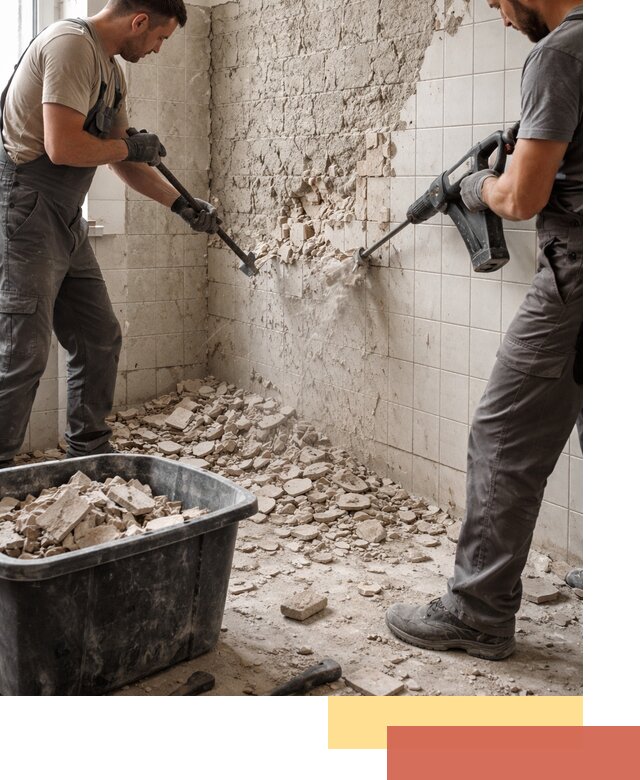 Демонтаж плитки со стен в Реже быстро и аккуратно