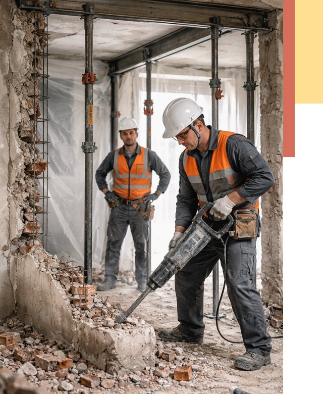 Снос несущих стен в Реже от 11227 руб. — демонтаж несущей стены под ключ | ОТДЕЛОЧНИК-Реж