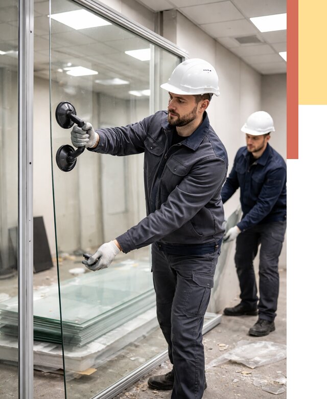 Демонтаж стеклянных перегородок в Реже от 3505 руб. — быстро и недорого | ОТДЕЛОЧНИК-Реж