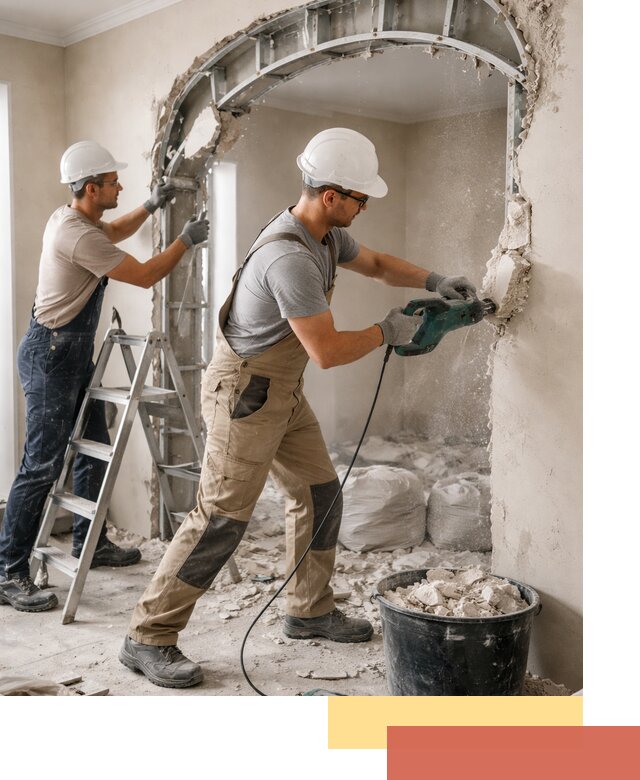 Демонтаж гипсокартонной арки в Реже быстро и аккуратно