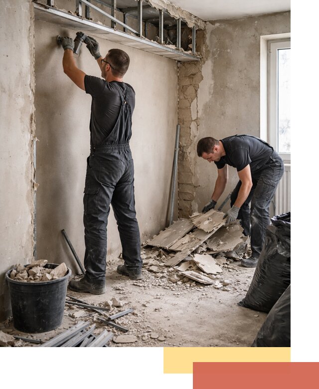 Демонтаж короба из гипсокартона в Реже быстро и аккуратно