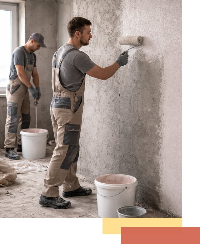 Нанесение бетоноконтакта на стены в Реже для последующей отделки