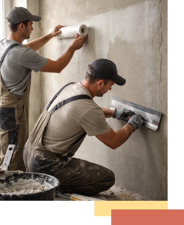 Армирование стен стеклосеткой в Реже для прочной отделки