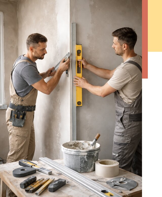 Выведение углов стен в Реже от 2026 руб. быстро и недорого | ОТДЕЛОЧНИК-Реж