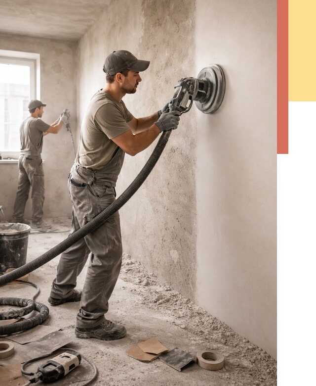 Шлифовка стен в Реже от 1314 руб/м2 — быстро и недорого | ОТДЕЛОЧНИК-Реж