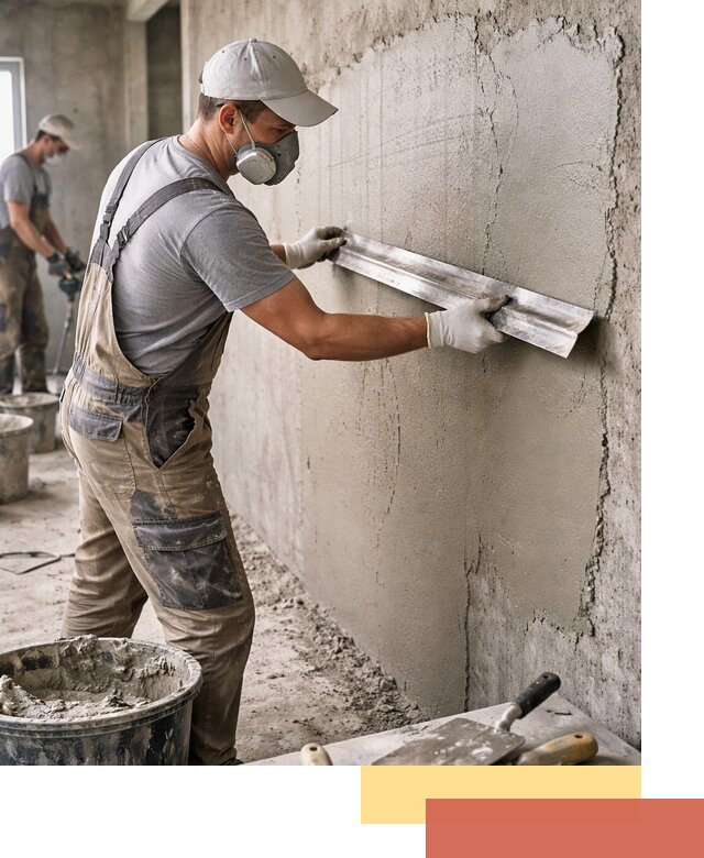 Штукатурка бетонных стен в Реже качественно и долговечно