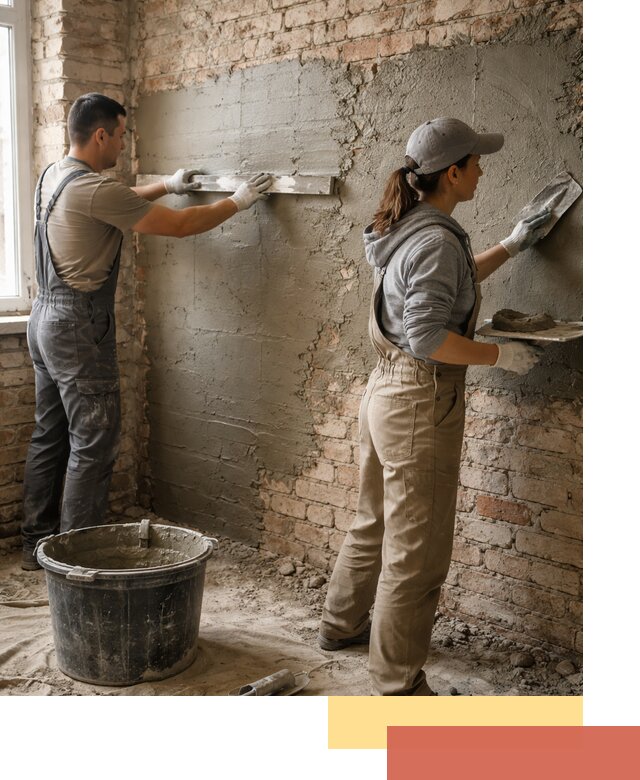 Штукатурка кирпичных стен в Реже — качественно и надежно