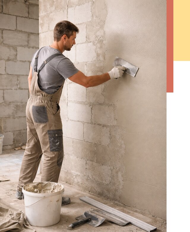 Штукатурка стен из газобетона в Реже от 2300 руб./м2 — быстро и недорого | ОТДЕЛОЧНИК-Реж