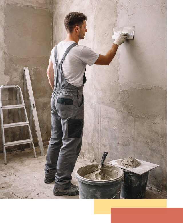 Штукатурка стен в ванной под ключ в Реже