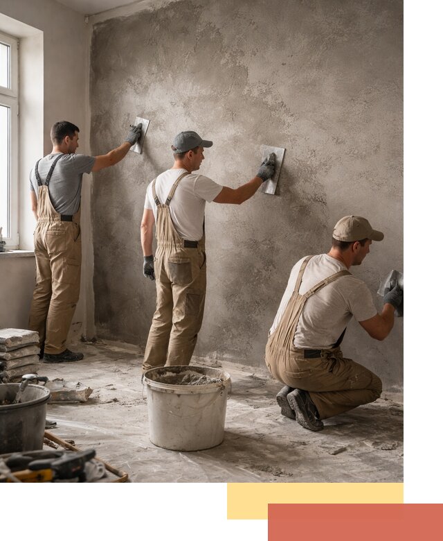 Декоративная штукатурка под бетон в Реже для стен и потолков