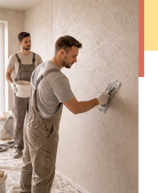 Фактурная штукатурка стен в Реже от 4600 руб./м² — заказать под ключ | ОТДЕЛОЧНИК-Реж