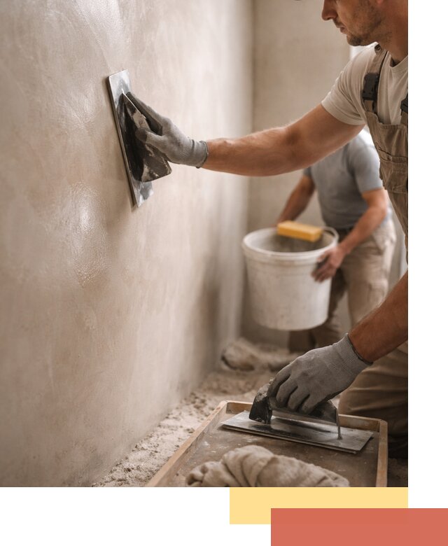 Нанесение марокканской штукатурки таделакт в Реже