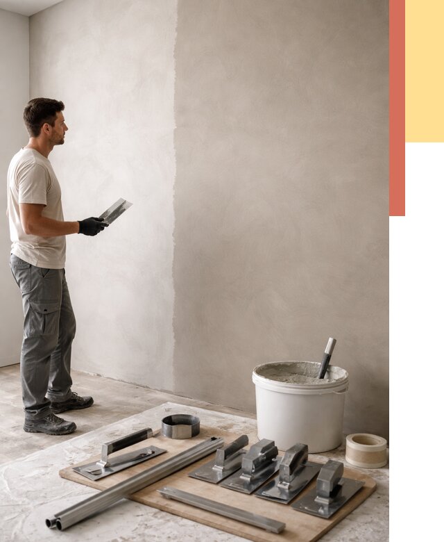 Нанесение микроцемента на стены в Реже от 3505 руб./м2 под ключ | ОТДЕЛОЧНИК-Реж