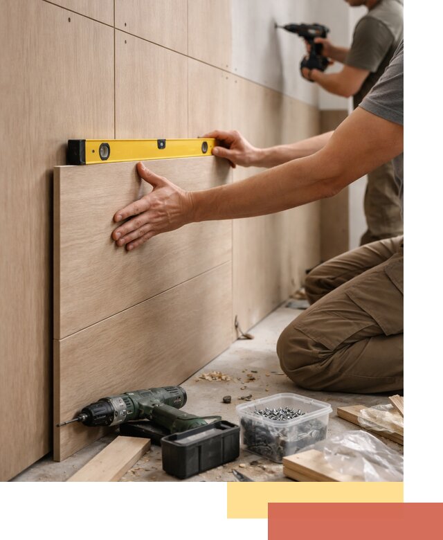 Профессиональный монтаж МДФ панелей на стены в Реже