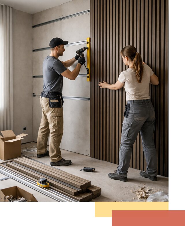 Монтаж реечных панелей на стены в Реже