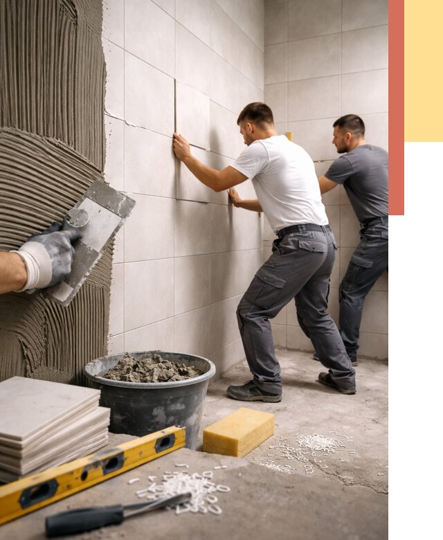 Укладка плитки на стены в Реже от 931 руб. — качественно и недорого | ОТДЕЛОЧНИК-Реж