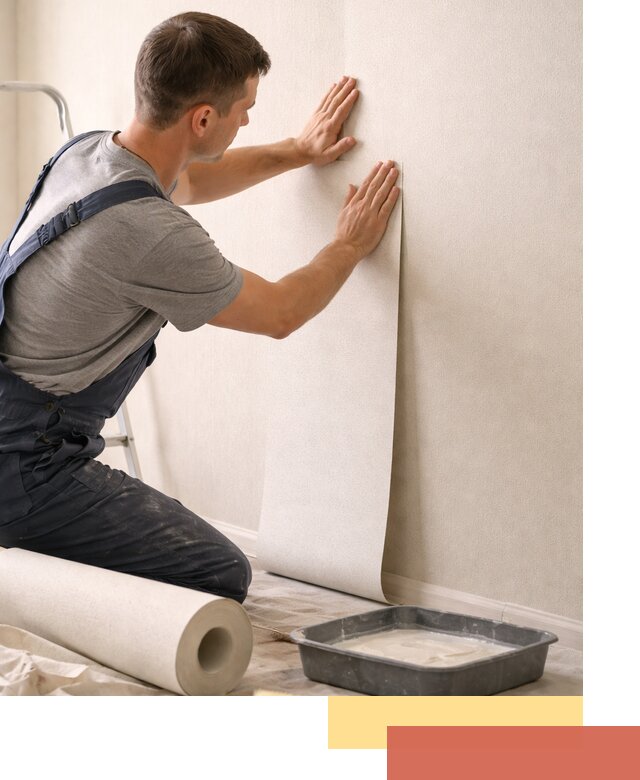 Поклейка флизелиновых обоев в Реже качественно и быстро