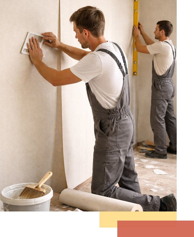 Поклейка бумажных обоев в Реже качественно и недорого