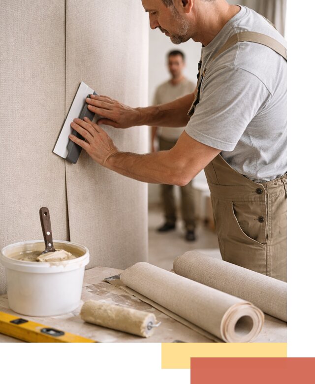 Поклейка текстильных обоев в Реже профессионально и аккуратно