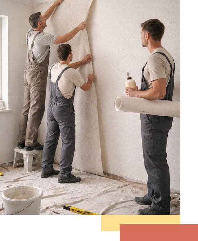 Оклейка стен обоями в Реже — качественно и профессионально