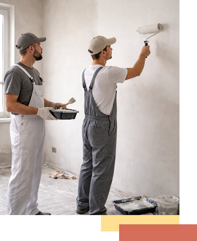 Покраска стен водоэмульсионной краской в Реже