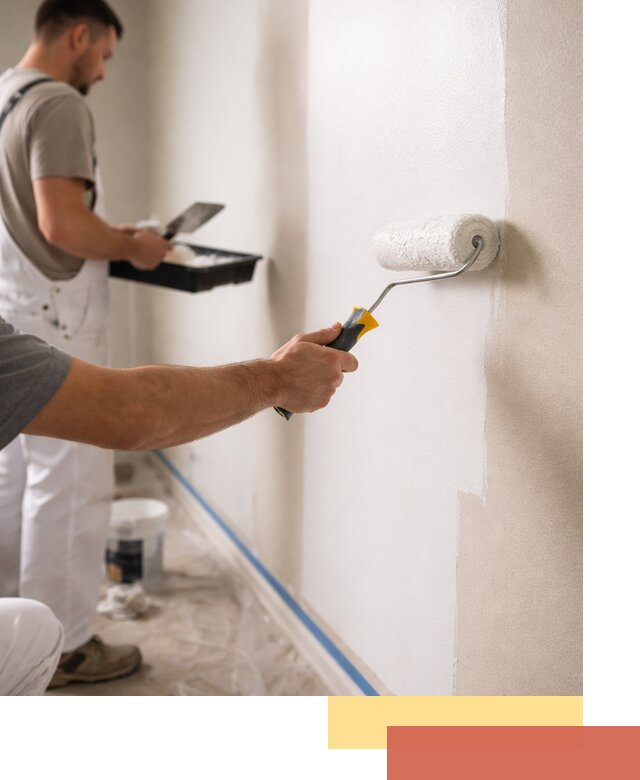 Покраска стен акриловой краской профессионально в Реже