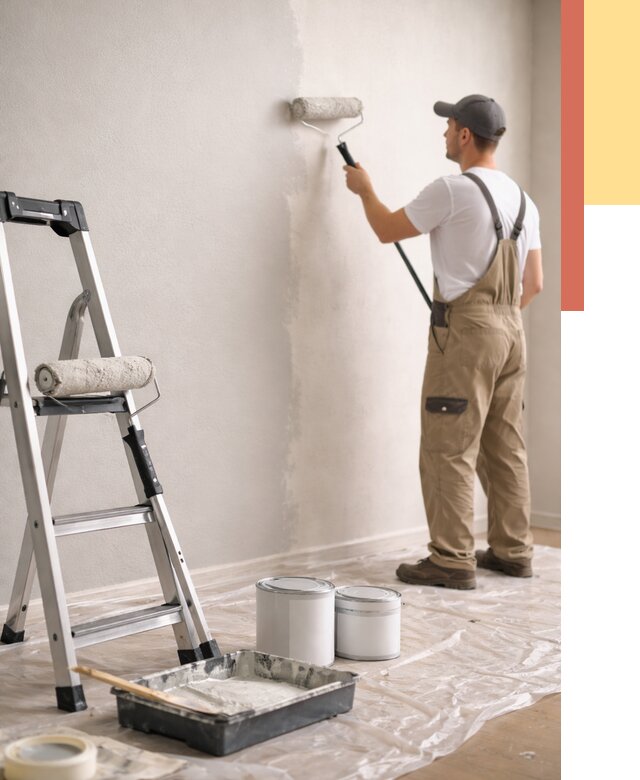 Покраска стен латексной краской в Реже от 4929 руб. за м2 | ОТДЕЛОЧНИК-Реж