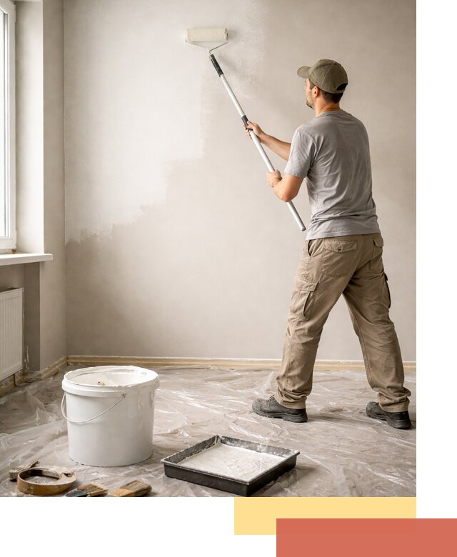 Покраска стен латексной краской в Реже качественно и быстро