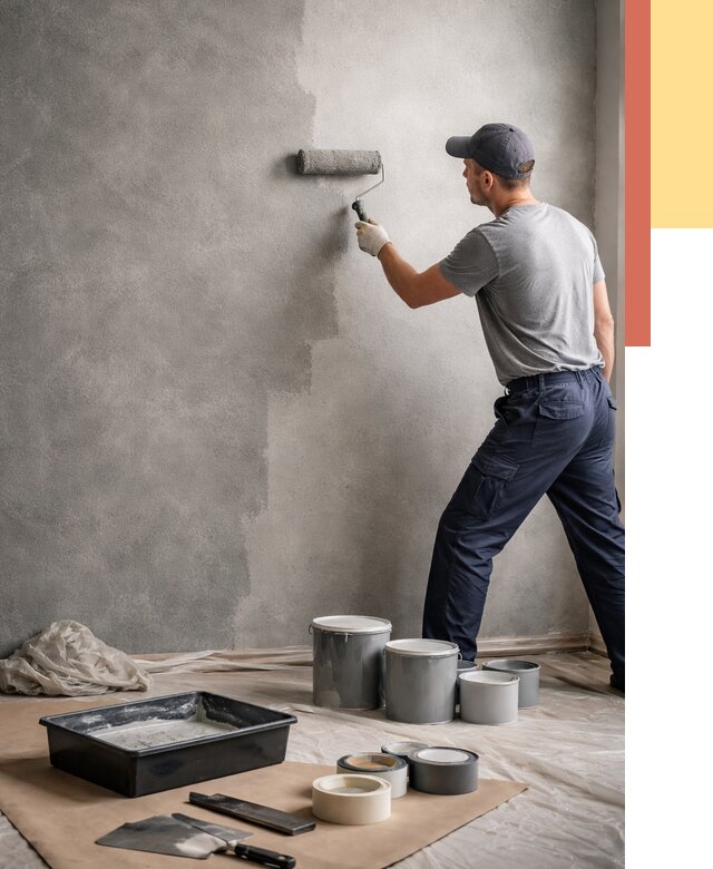 Покраска стен под бетон в Реже от 712 руб. за м2 — быстро и недорого | ОТДЕЛОЧНИК-Реж