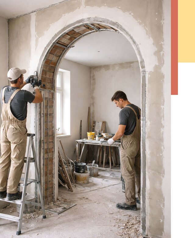 Устройство арочного проема в Реже от 10405 руб. под ключ — быстро и недорого | ОТДЕЛОЧНИК-Реж