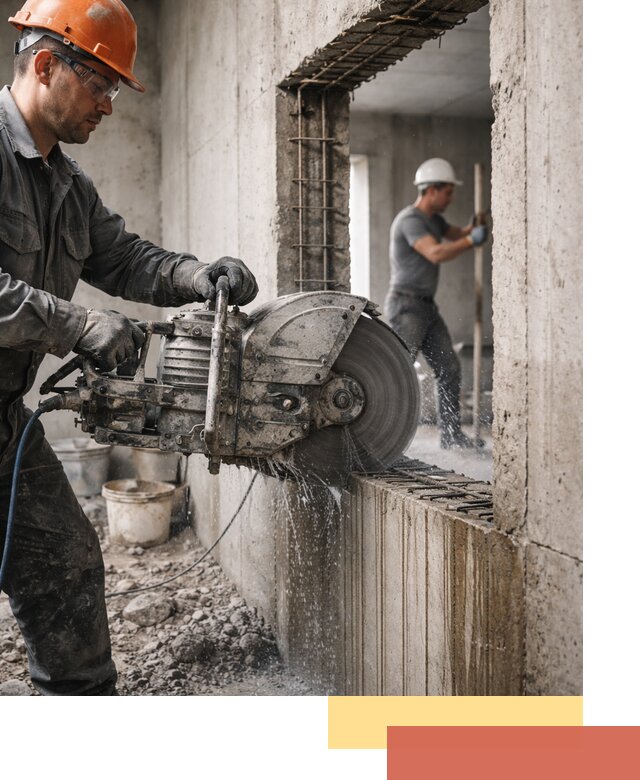 Алмазная резка проемов в Реже быстро и точно