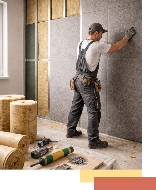 Профессиональная шумоизоляция стен в Реже для квартиры и офиса