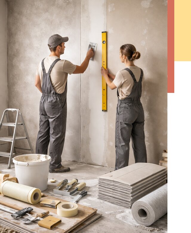 Отделка стен в Реже от 1643 руб/м² — недорого, быстро, под ключ | ОТДЕЛОЧНИК-Реж