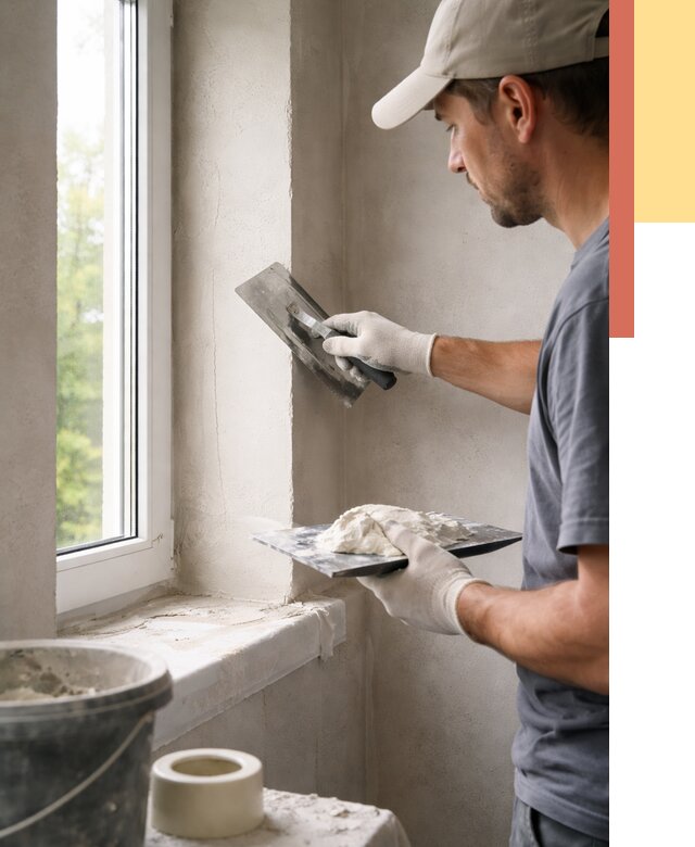 Штукатурка откосов в Реже от 4929 руб/м² — услуги и выравнивание под ключ | ОТДЕЛОЧНИК-Реж