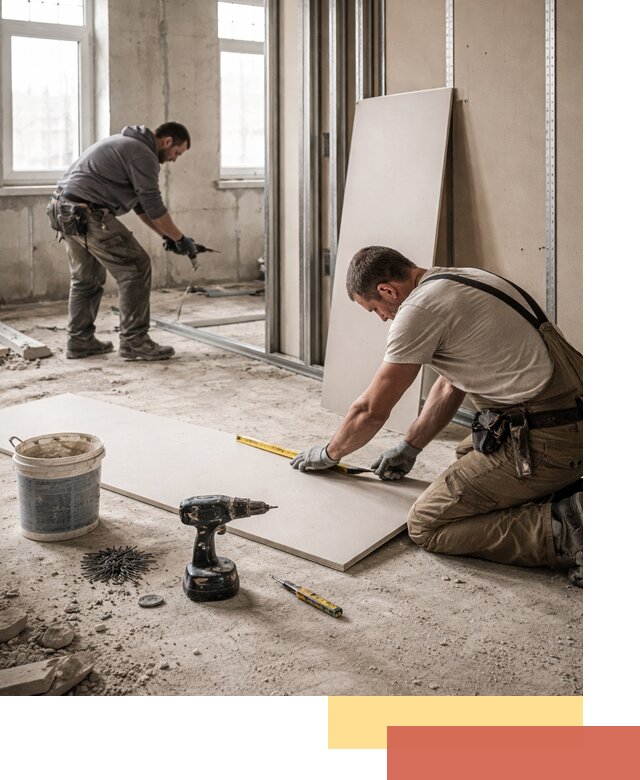 Кладка перегородок из ПГП под ключ в Реже