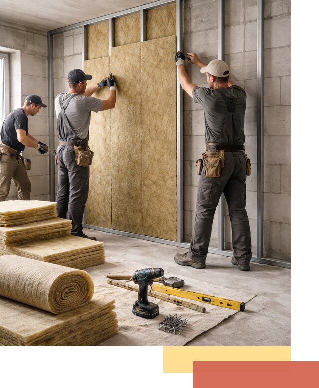 Шумоизоляция перегородок из блоков в Реже — монтаж и защита шумоизоляцией