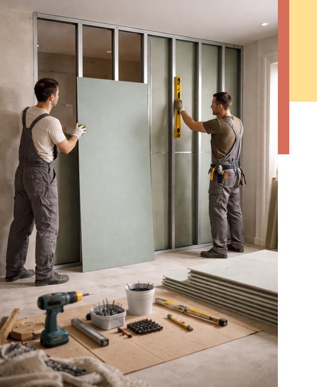 Перегородка из влагостойкого гипсокартона в Реже от 5257 руб. — монтаж под ключ | ОТДЕЛОЧНИК-Реж