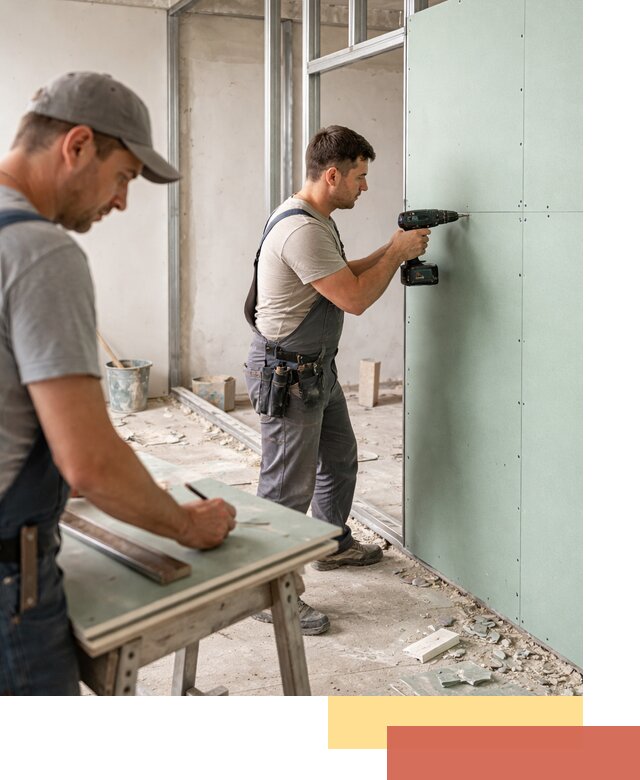 Перегородки из влагостойкого гипсокартона под ключ в Реже