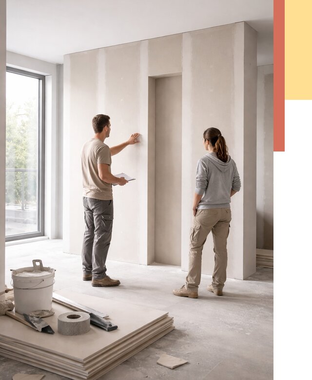 Зонирующая перегородка из гипсокартона в Реже от 3067 руб. под ключ | ОТДЕЛОЧНИК-Реж