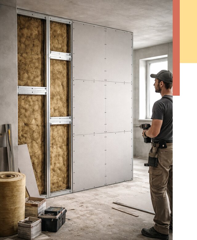 Усиленная перегородка под навеску в Реже от 14020 руб. — монтаж под ключ | ОТДЕЛОЧНИК-Реж