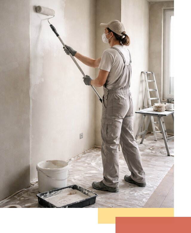 Покраска перегородок из гипсокартона в Реже качественно и недорого