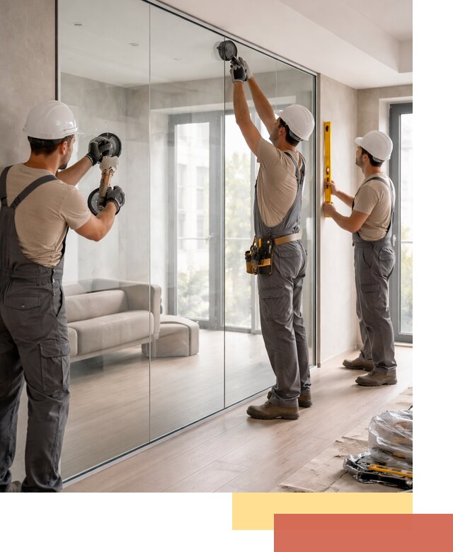 Перегородки из закаленного стекла в Реже для офисов и квартир