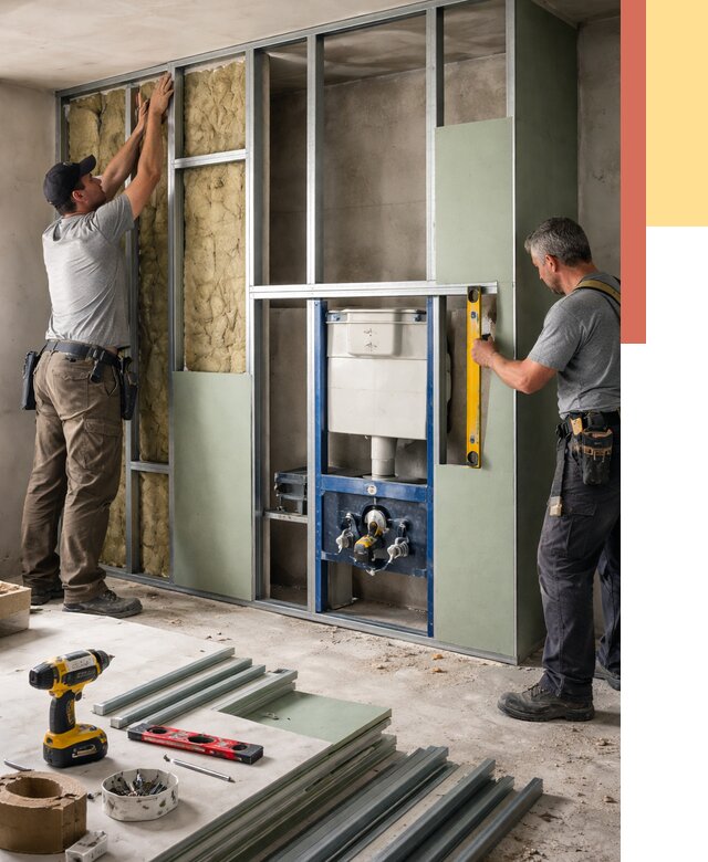 Установка сантехнических перегородок в Реже от 9310 руб. | ОТДЕЛОЧНИК-Реж