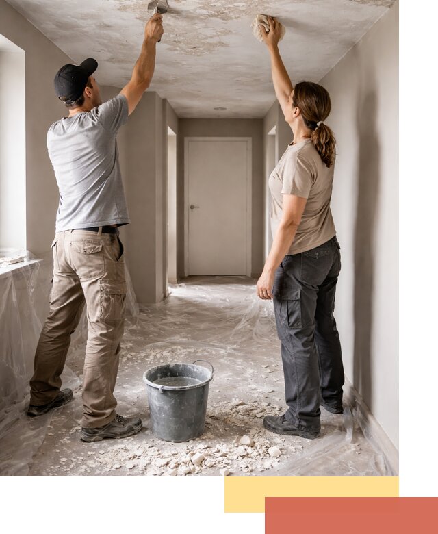 Удаление побелки с потолка в Реже — быстро и аккуратно