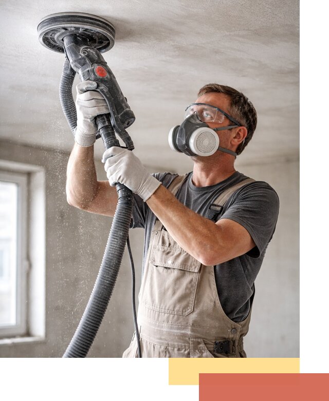 Шлифовка потолка в Реже — качественная подготовка под отделку