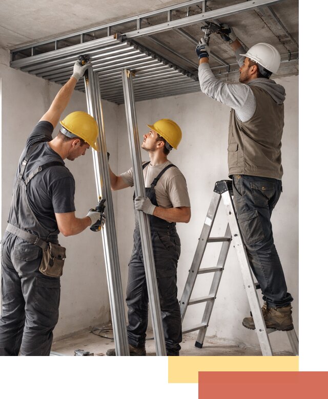 Монтаж реечного потолка под ключ в Реже