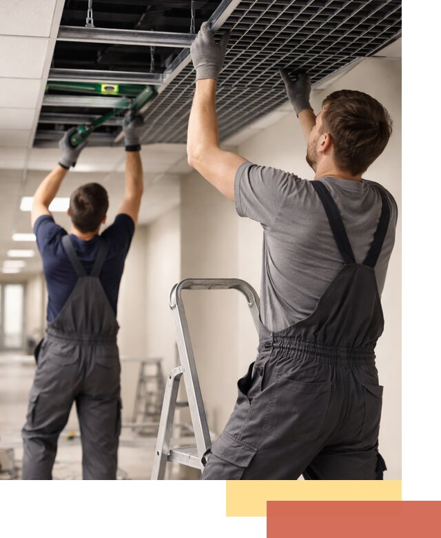 Монтаж потолка Грильято в Реже: установка под ключ качественно