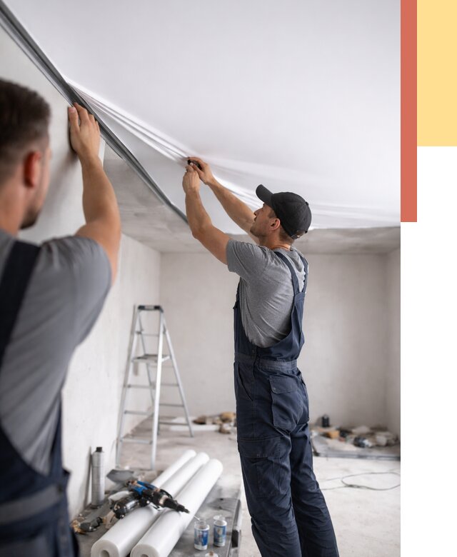 Монтаж матового натяжного потолка в Реже от 4929 руб./м² — быстро и недорого | ОТДЕЛОЧНИК-Реж